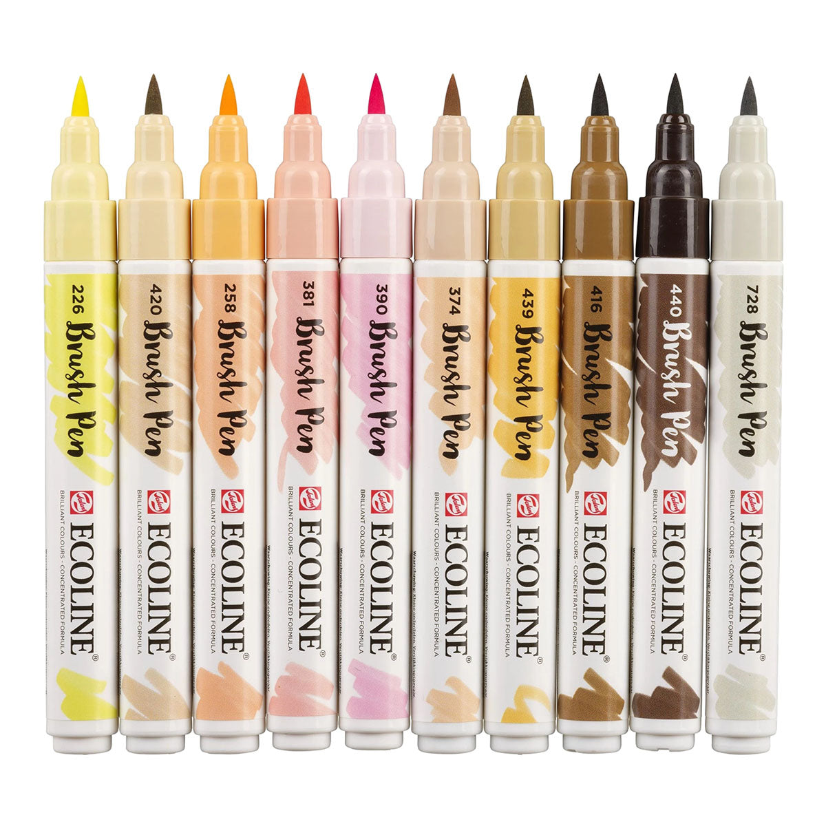 Talens Ecoline Brush Pen 10 set, Skin Colors