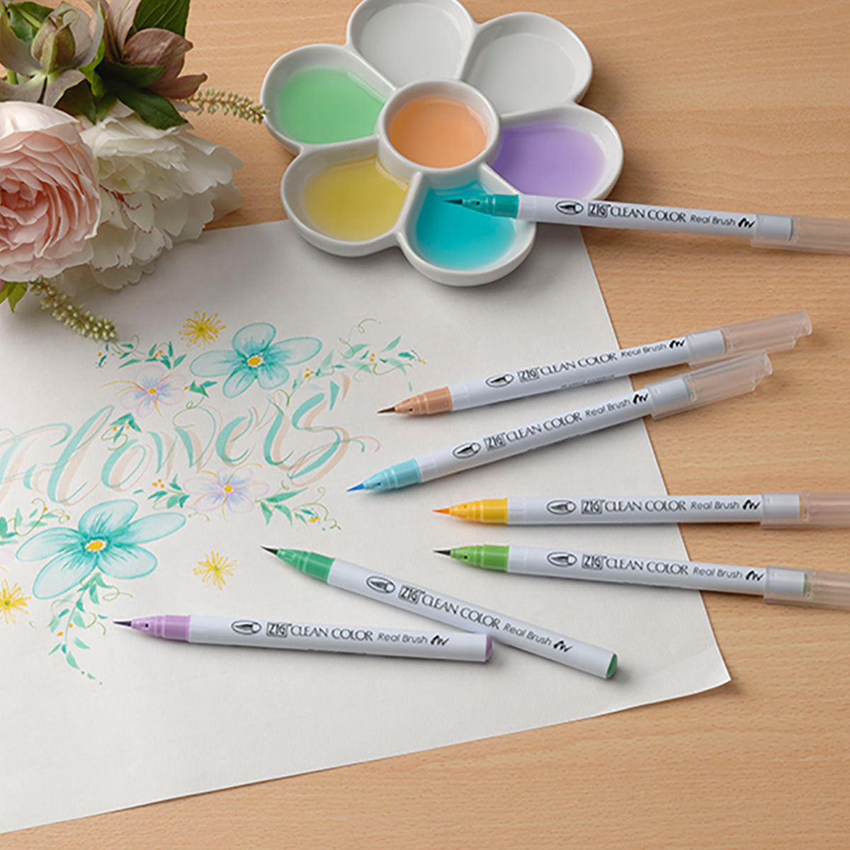 ZIG Kuretake Clean Color Real Brush Pen 36 Set