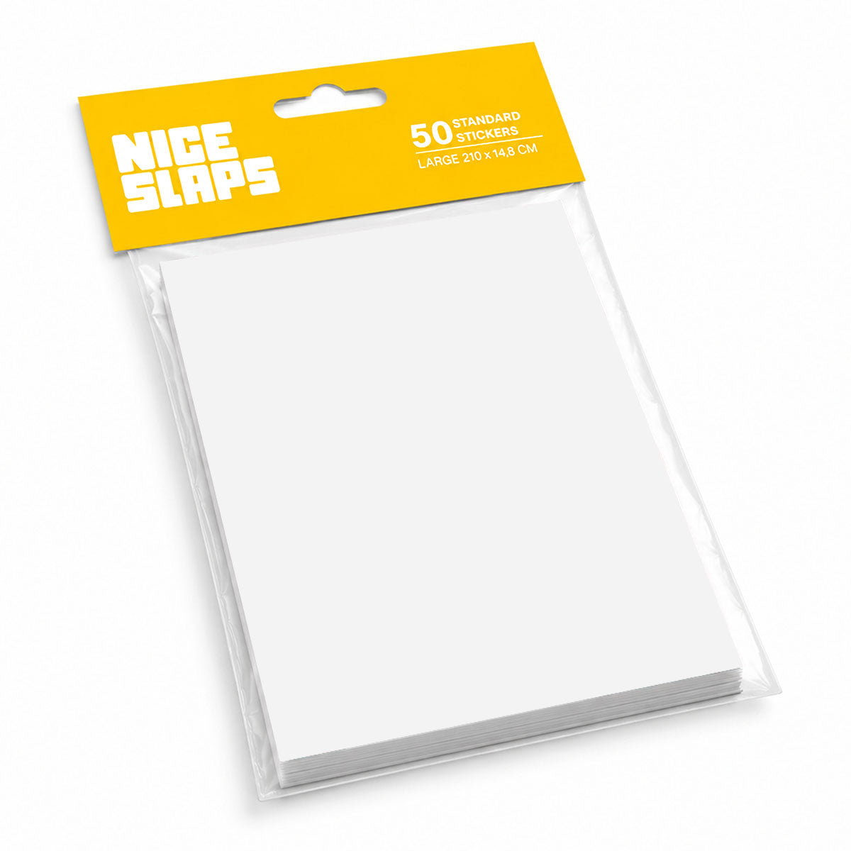 NICE SLAPS Standard Sticker Blanks White, Large 50pcs