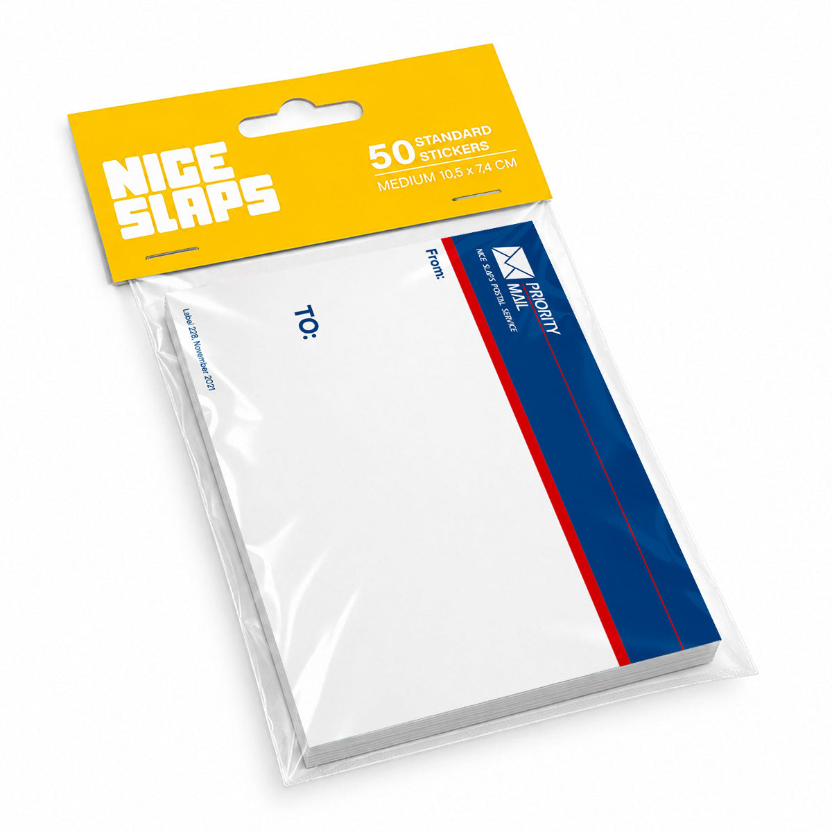 NICE SLAPS Standard Sticker Priority Mail Blue, Medium 50pcs - image 3