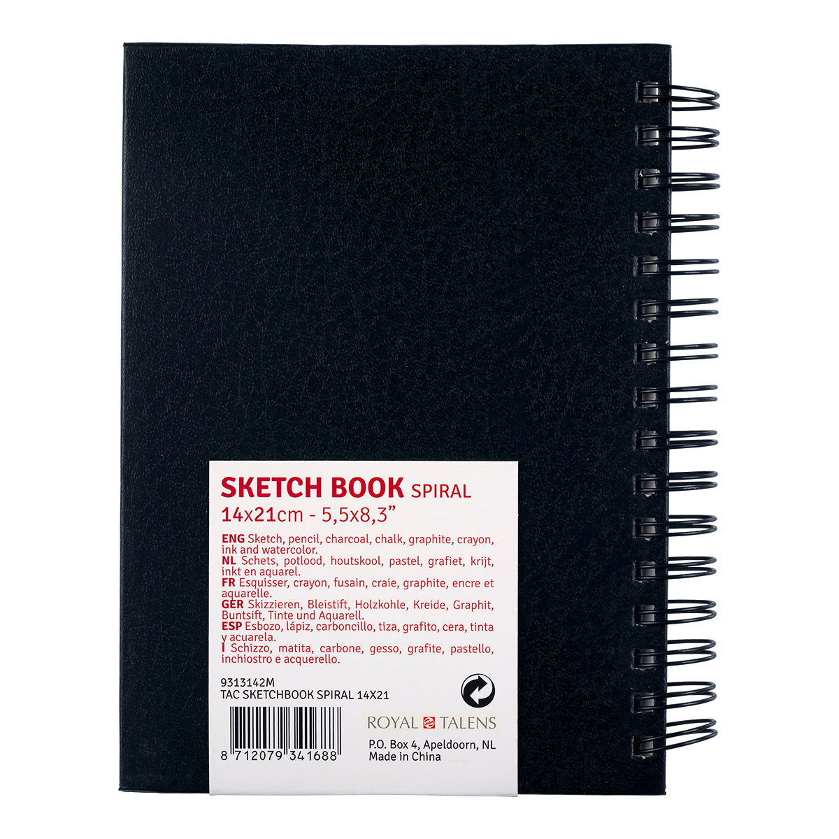 Talens Art Creation Spiral Sketch Book 14x21cm 110g/80 ark