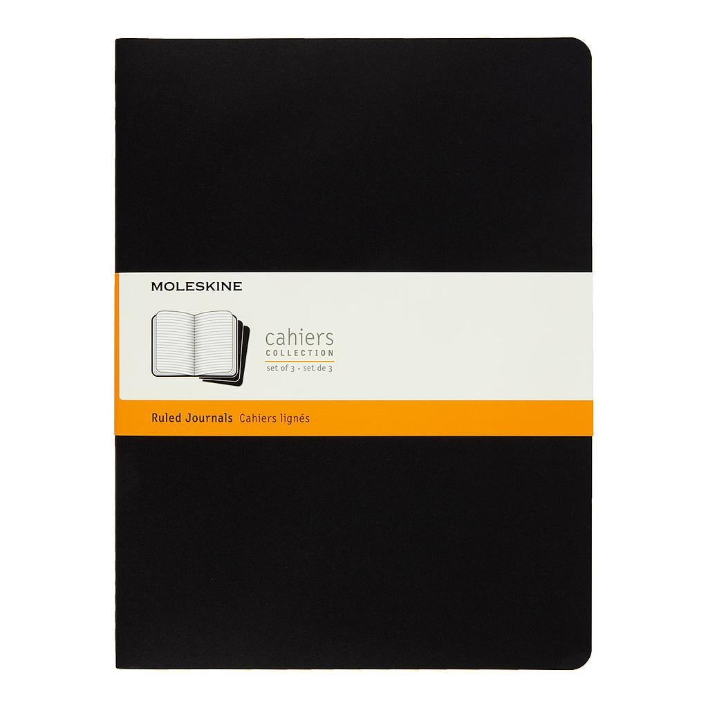Moleskine Cahier X-Large Journal Ruled Set of 3 - Black