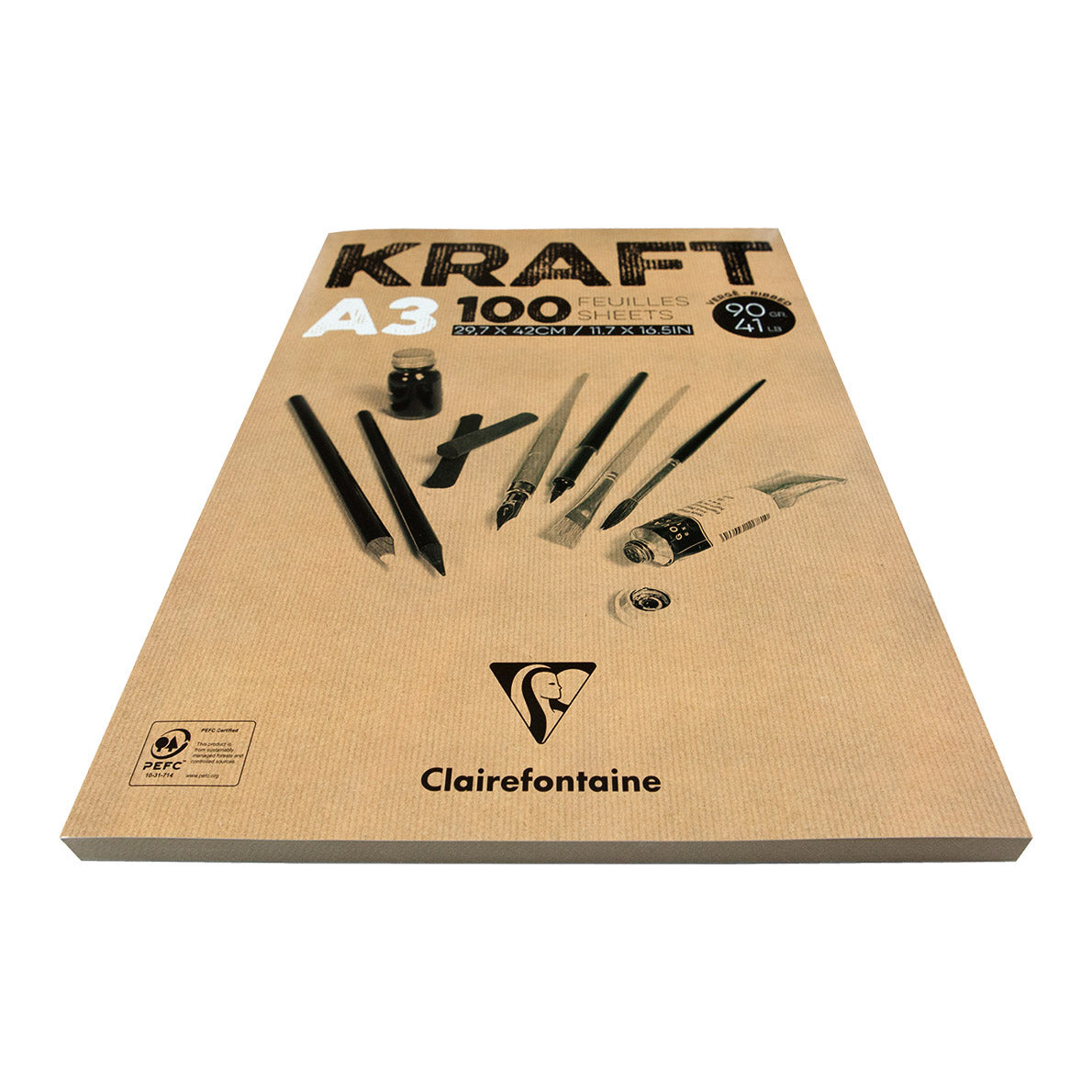 Clairefontaine Brown Kraft A3 Sketch Pad