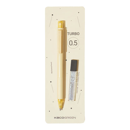 KACO Turbo Mechanical Pencil Yellow 0.5 mm + HB Leads