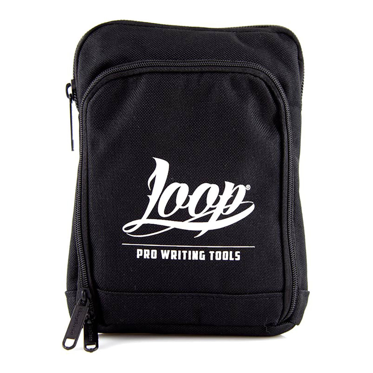 Loop Pusher Shoulder Black Bag White Logo