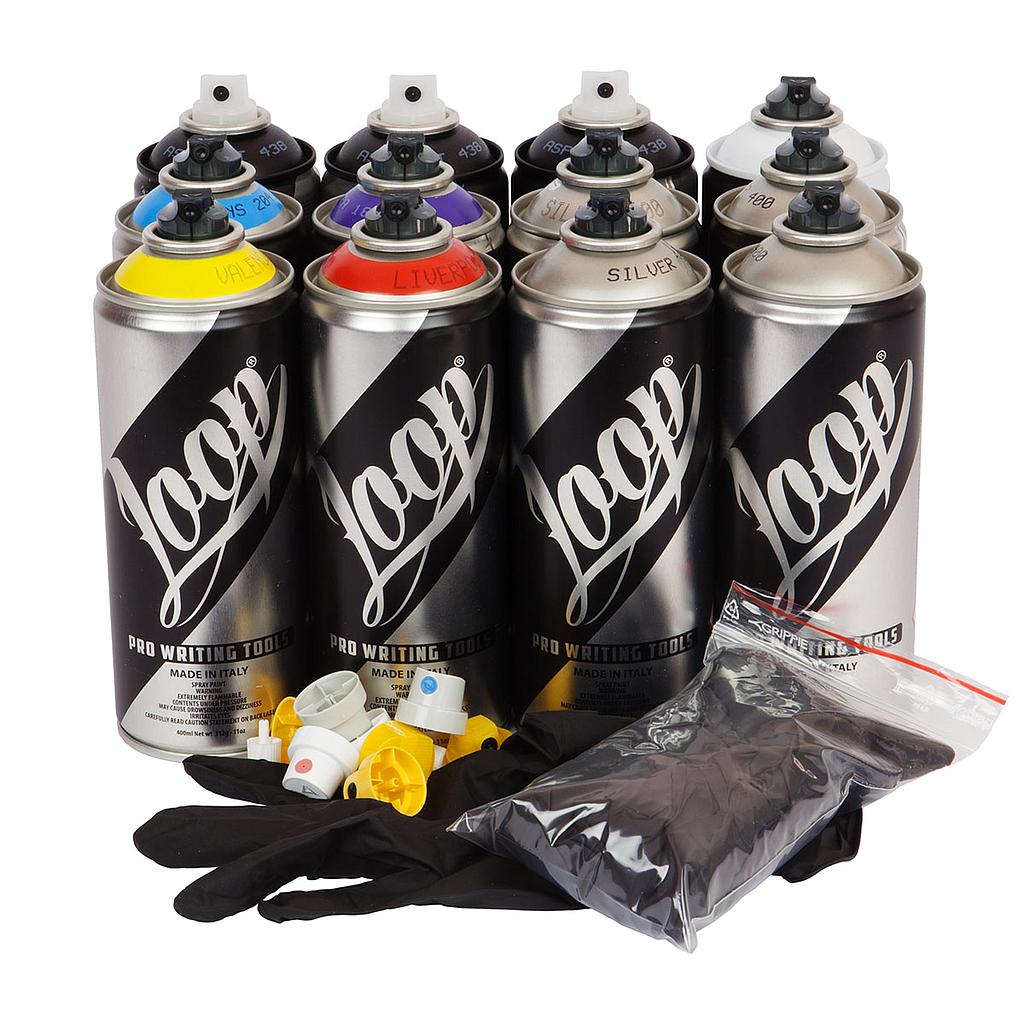 Loop Spray Paint 400ml 12-Pack, Silver B