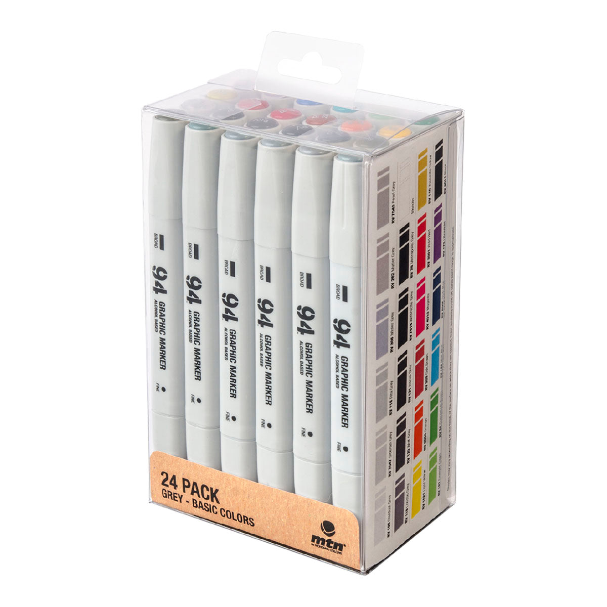 MTN 94 Graphic Marker 24-pack Grey &amp; Basic Colors
