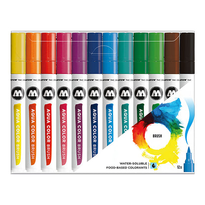 Molotow Aqua Color Brush 12 Set Basic Colors 1