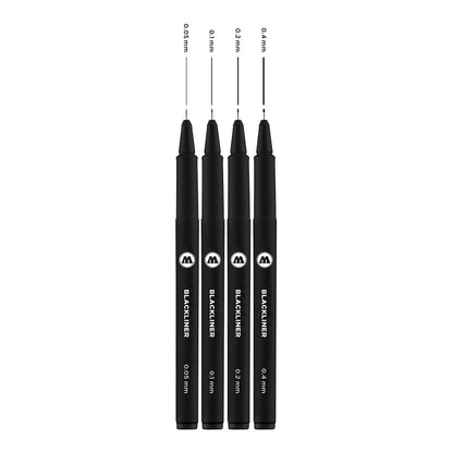 Molotow Blackliner Pens SET-1, 4 Set