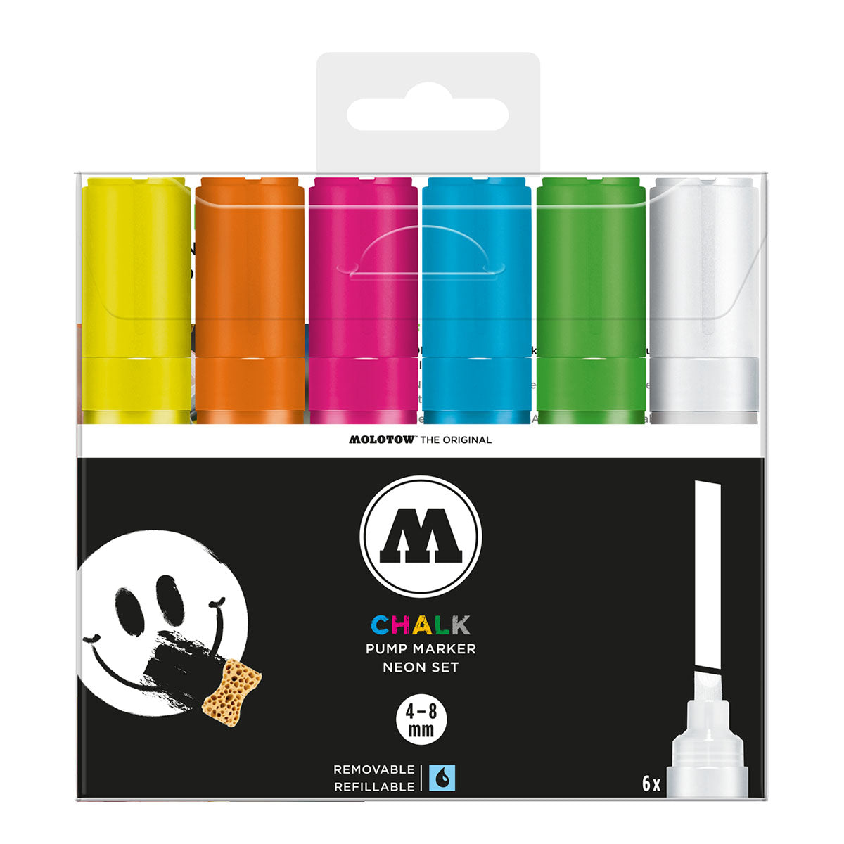 Molotow Chalk Marker 4-8 mm Neon 6 Set