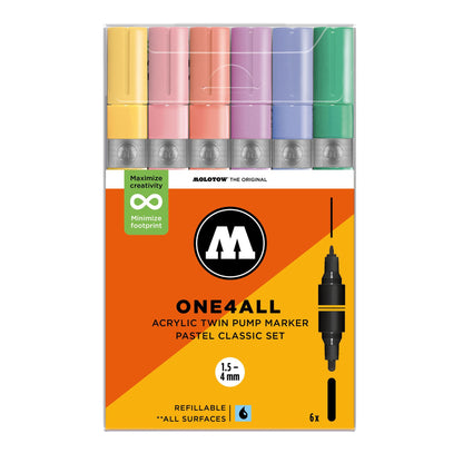 Molotow ONE4ALL Twin Marker 6set Pastel Classic