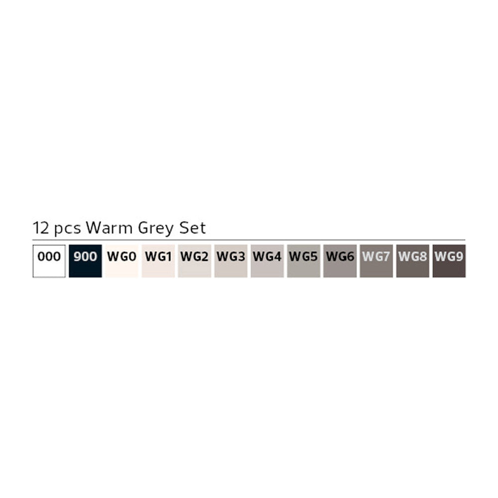 Stylefile Marker Classic 12 Set Warm Grey