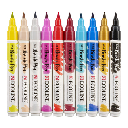 Talens Ecoline Brush Pen 10 set, Fashion Colors