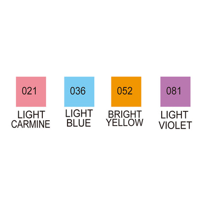 ZIG Kuretake Clean Color Real Brush Pen 4 Set, Pale Colours