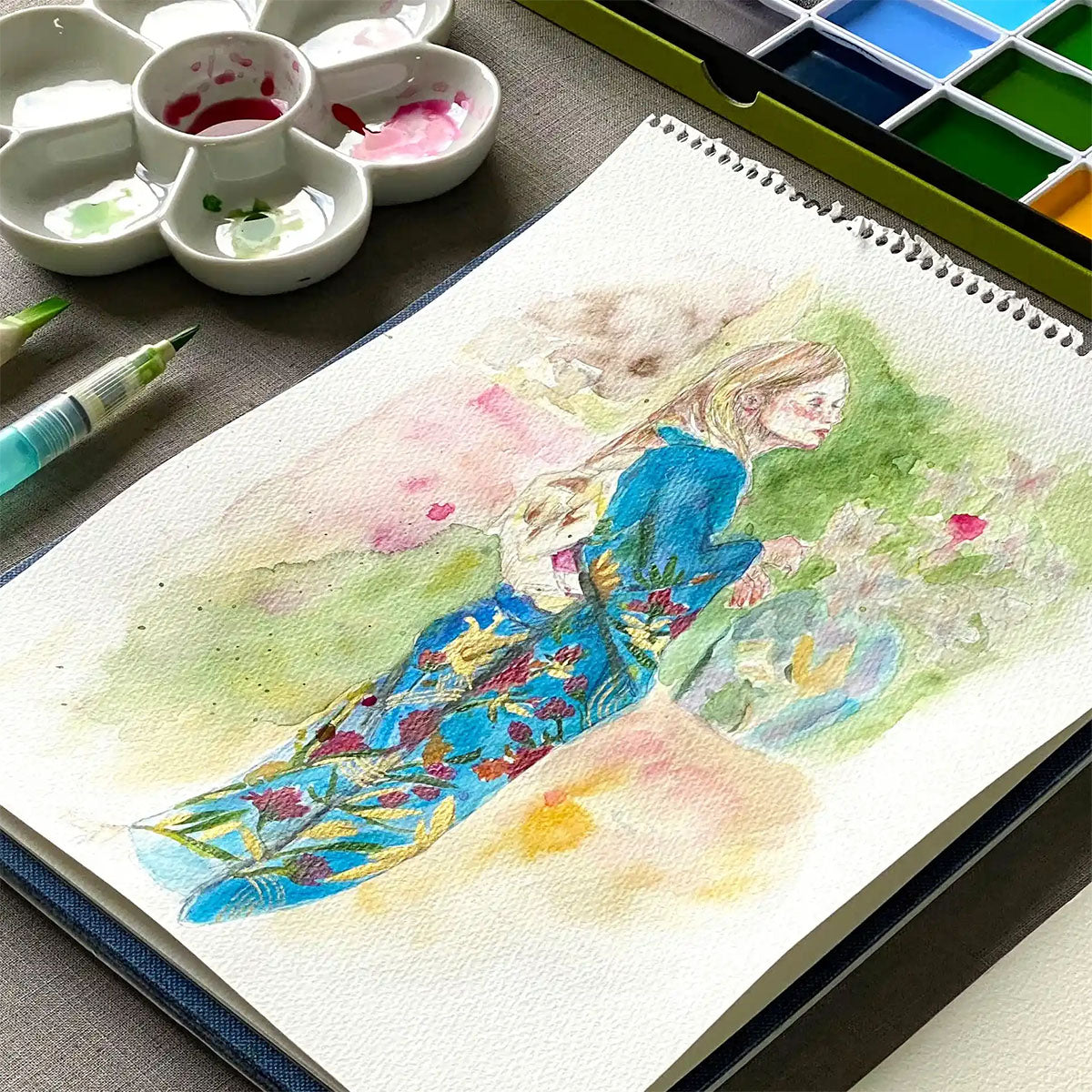 ZIG Kuretake Gansai Tambi Watercolor 12 set