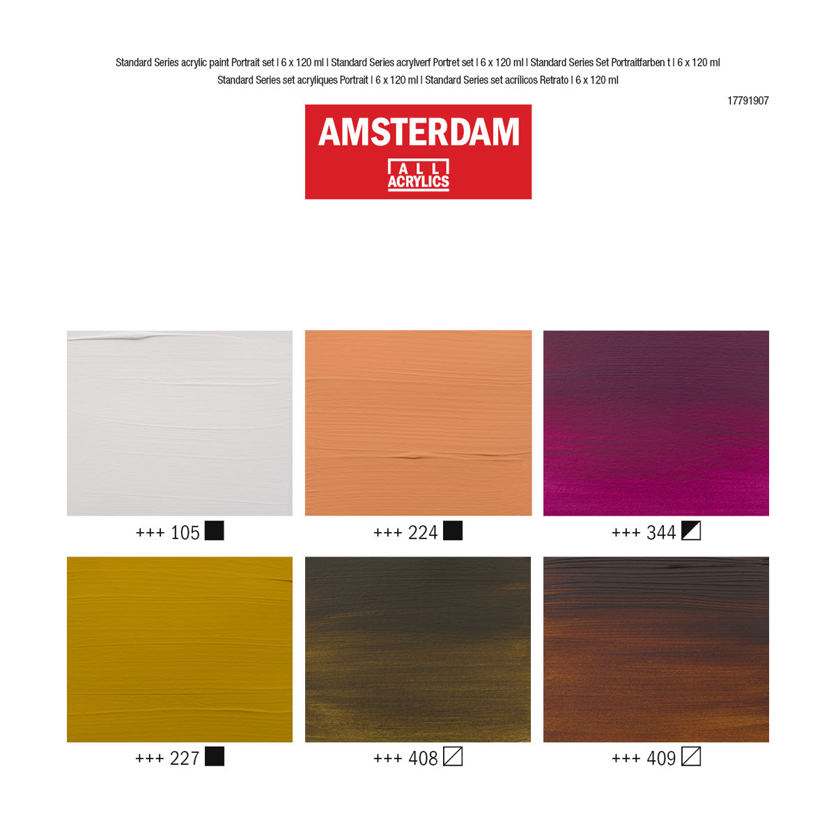 Amsterdam Standard Acrylic Paint 120 ml 6 Set Portrait