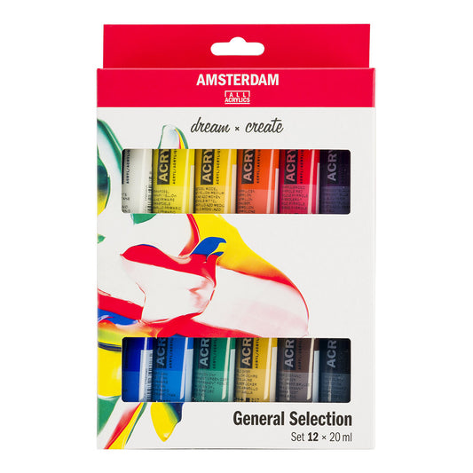 Amsterdam Standard Acrylic Paint 20 ml 12 Set General Selection