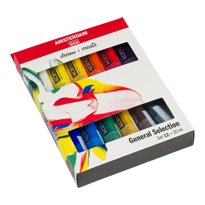 Amsterdam Standard Acrylic Paint 20 ml 12 Set General Selection