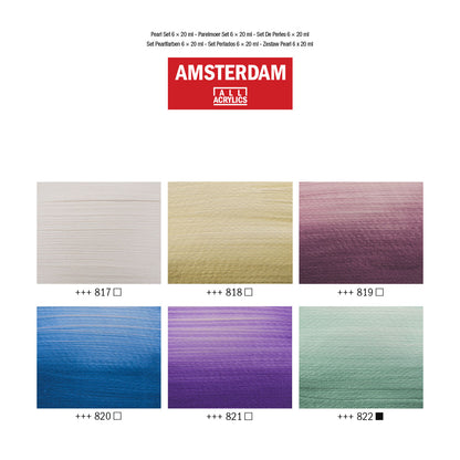 Amsterdam Standard Acrylic Paint 20 ml 6 Set Pearl