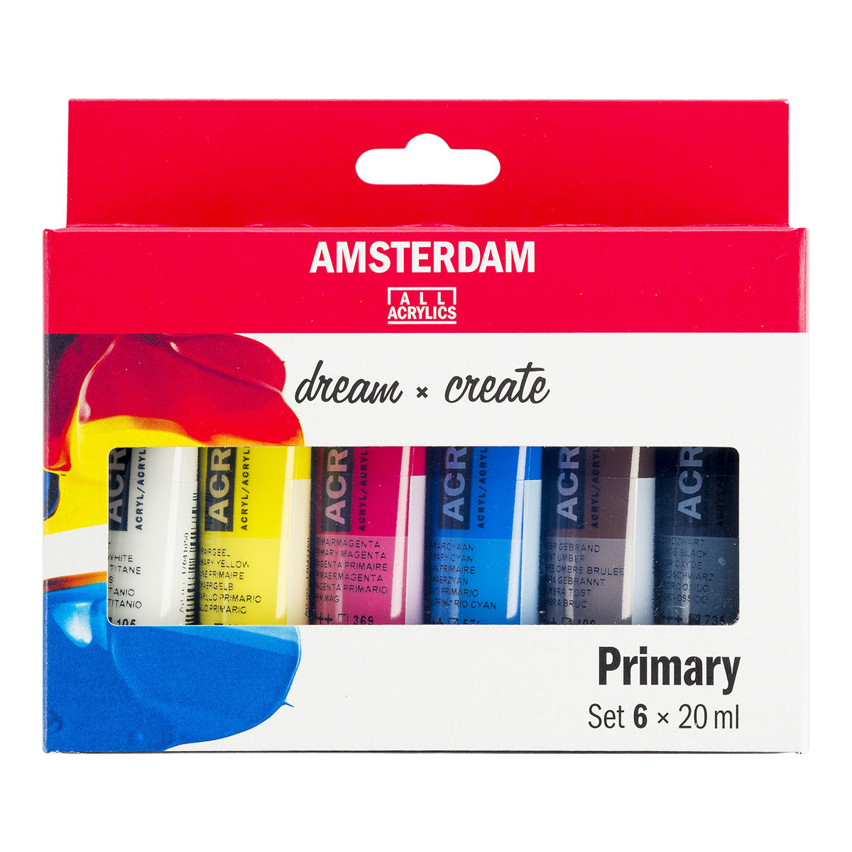 Amsterdam Standard Acrylic Paint 20 ml 6 Set Primary