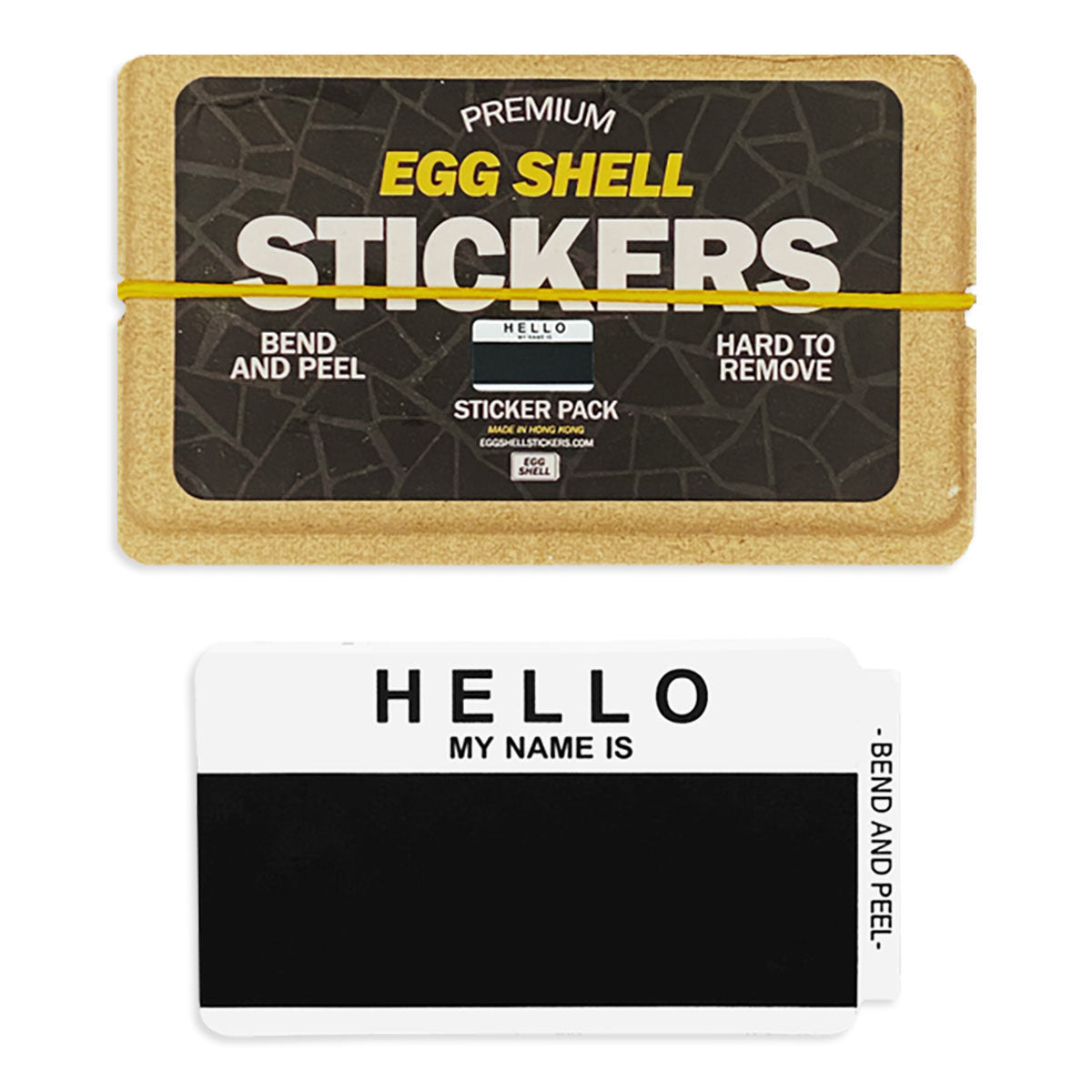 Egg Shell Stickers Hello Black 80 pcs