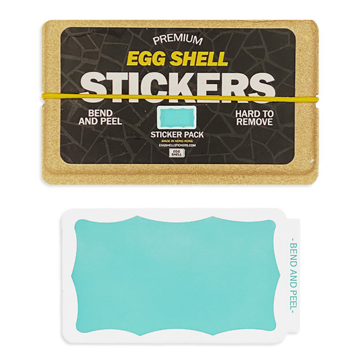 Egg Shell Stickers Teal Wavy Border 80 pcs