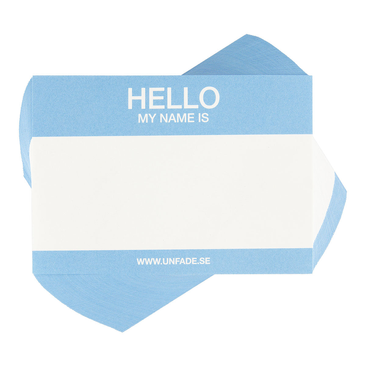 Hello My Name Is Stickers Light Blue, 100 pcs