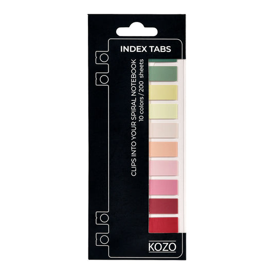 Kozo Index Tabs 12x44 mm 10 Colors Blush