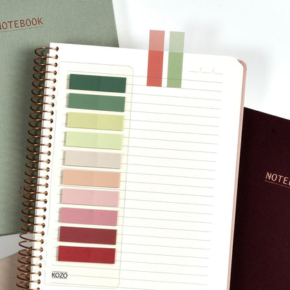 Kozo Index Tabs 12x44 mm 10 Colors Blush