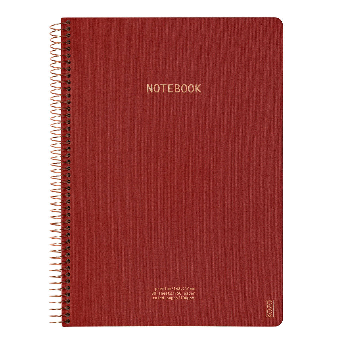 Kozo Premium A4 Notebook Ruled 160 Pages