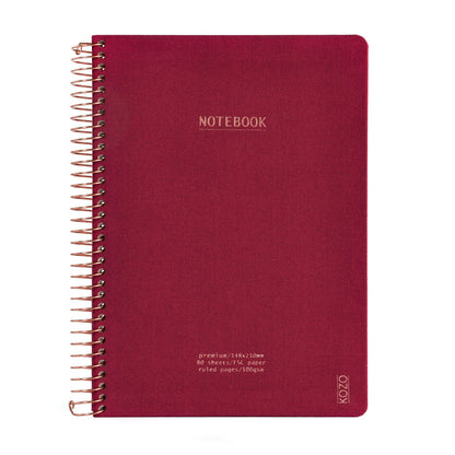 Kozo Premium A5 Notebook Ruled 160 Pages