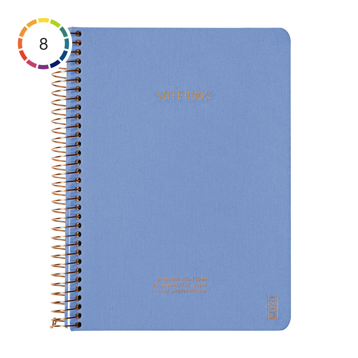 Kozo Premium A5 Notebook Ruled 160 Pages