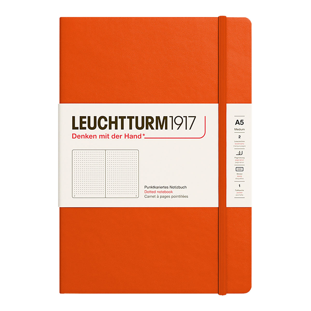 Leuchtturm1917 Notebook A5 Hard Cover, Dotted