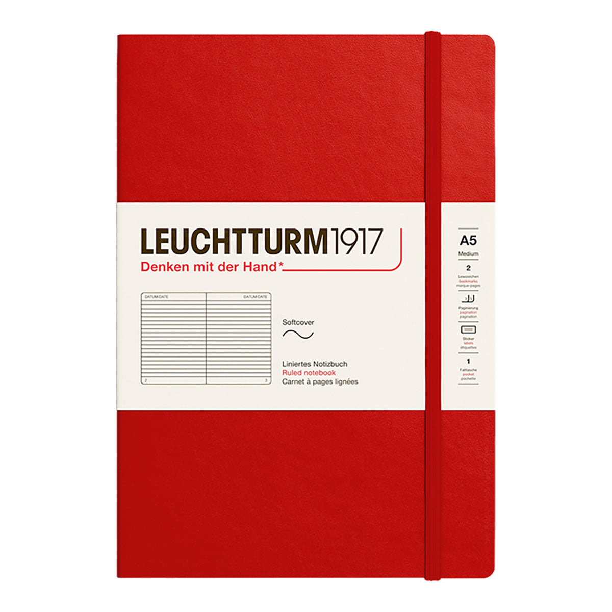 Leuchtturm1917 Notebook A5 Soft Cover, Ruled