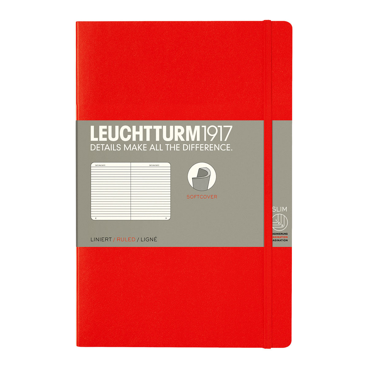 Leuchtturm1917 Notebook B6+ Soft Cover, Ruled