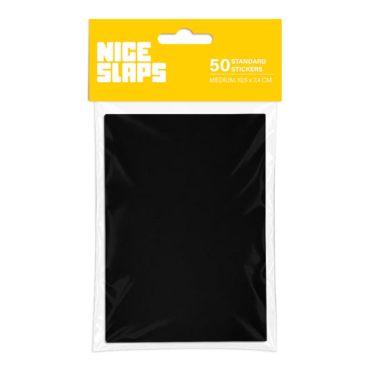 NICE SLAPS Standard Sticker Blanks Black, Medium 50pcs