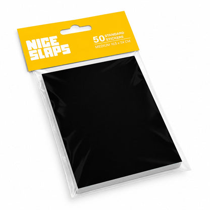 NICE SLAPS Standard Sticker Blanks Black, Medium 50pcs