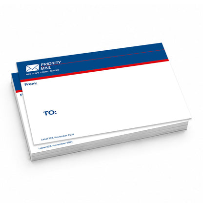 NICE SLAPS Standard Sticker Priority Mail Blue, Medium 50pcs