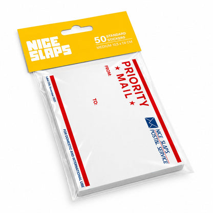 NICE SLAPS Standard Sticker Priority Mail Red, Medium 50pcs