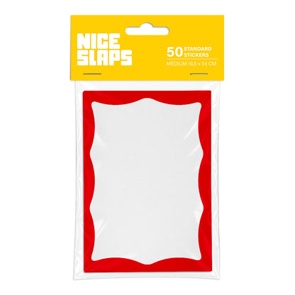 NICE SLAPS Standard Sticker Frame Red, Medium 50pcs