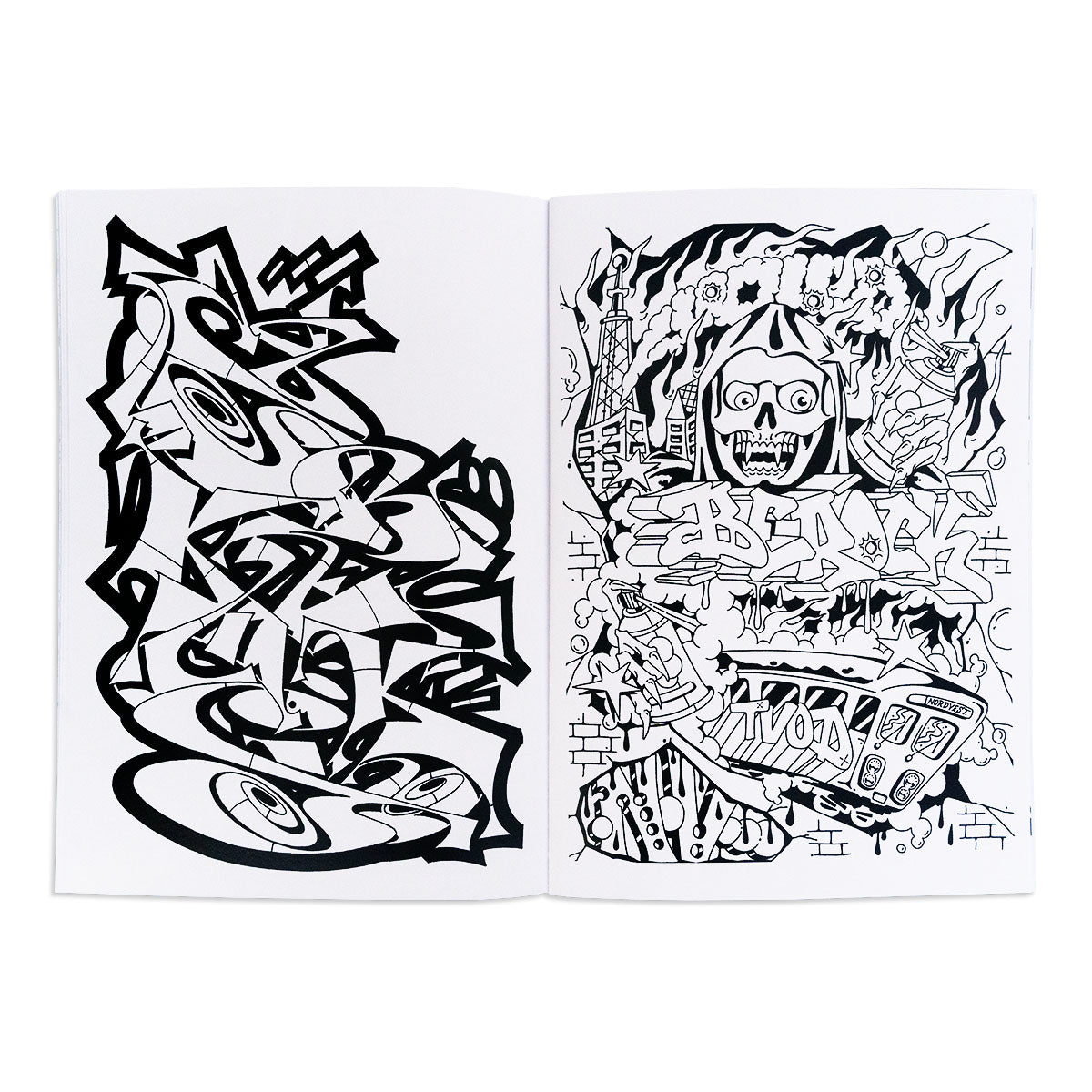Sketchy Graffiti Coloring Book