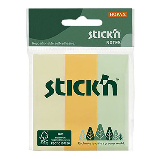Stick'N Notes FSC 76x25 mm 3 Colors/150 Sheets