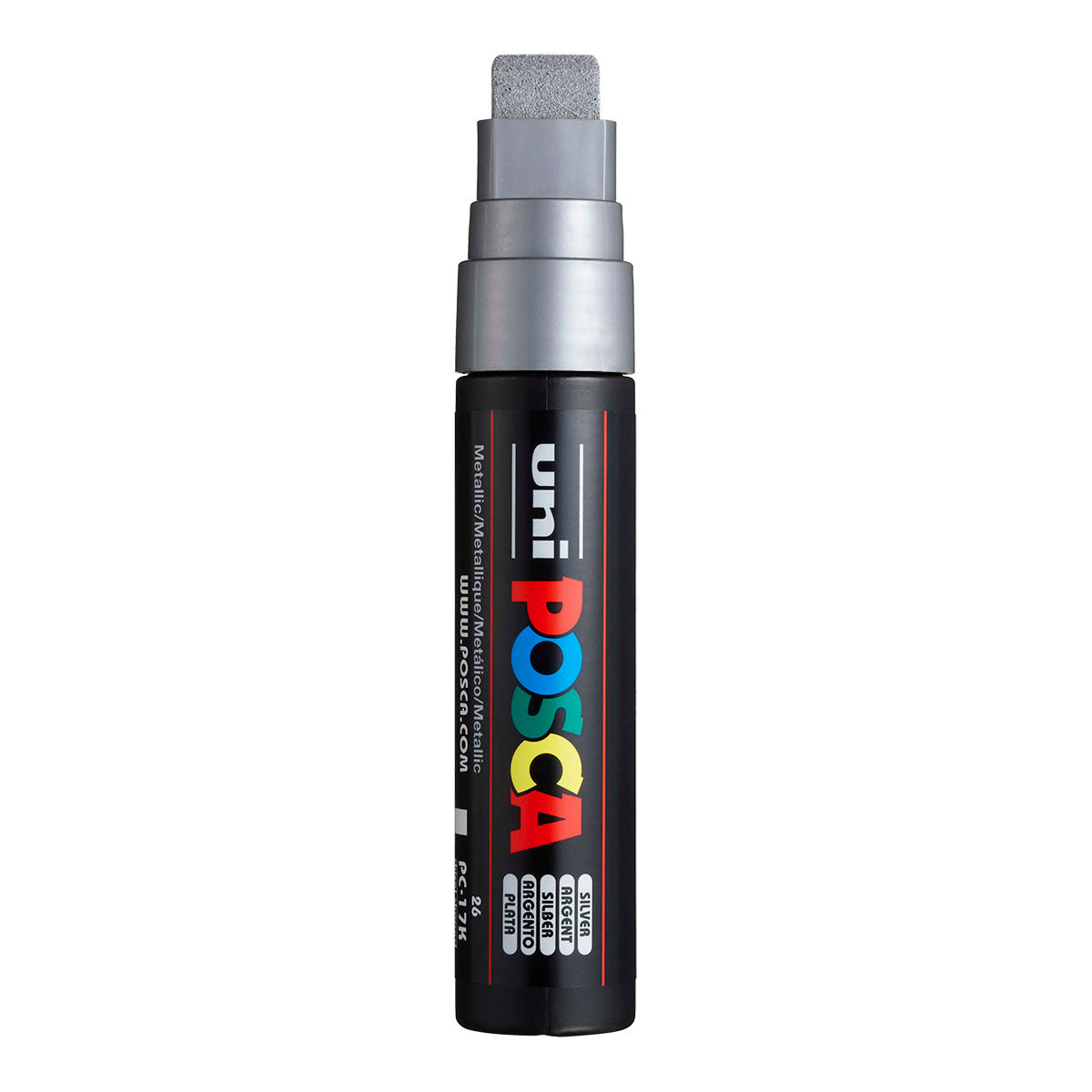 Uni Posca PC-17K Extra Broad 15 mm paint marker in Metallic Silver