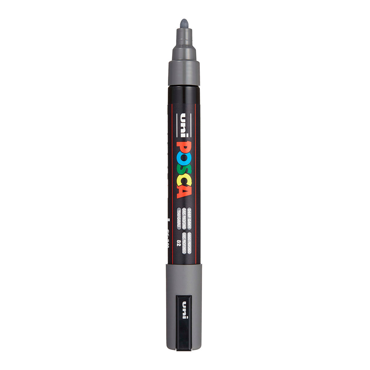Uni Posca PC-5M Medium 2.5 mm paint marker in Deep Grey