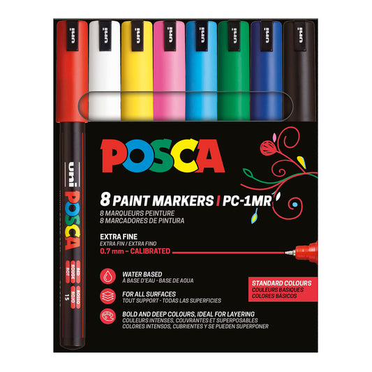 Uni Posca Markers PC-1MR, 8 set Standard