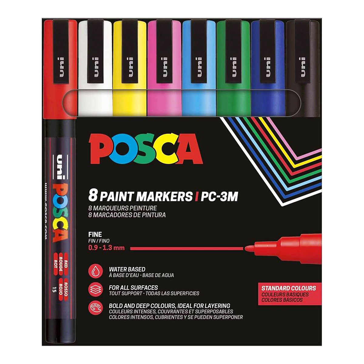 Uni Posca Markers PC-3M, 8set - image 3